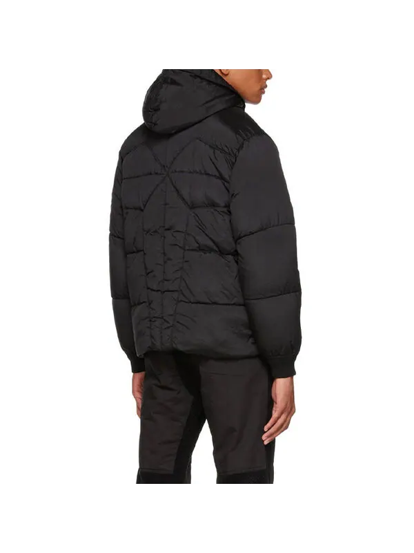 Куртка nylon metal hooded down jacket 'black' Stone Island — изображение 2 из 3, черный