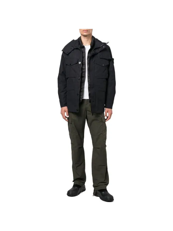 Куртка detachable hooded down jacket 'black' Stone Island — изображение 4 из 4, черный
