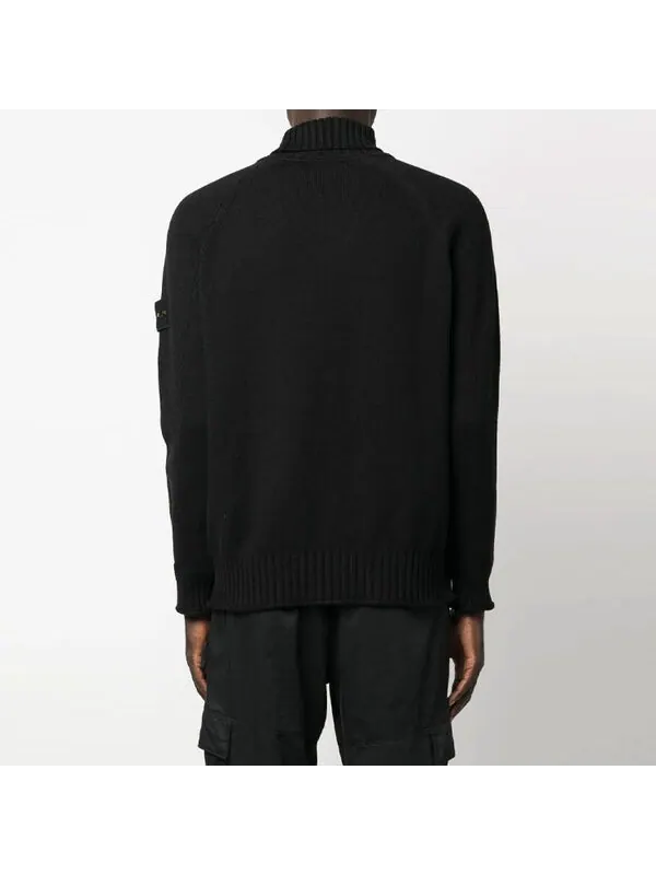 Свитер turtleneck sweater 'black' Stone Island — изображение 4 из 4, черный