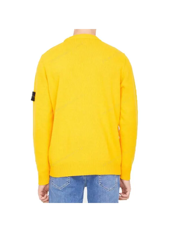 Свитер logo patch crewneck jumper 'yellow' Stone Island — изображение 3 из 4, желтый