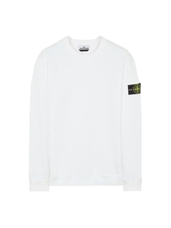 Свитер crewneck sweatshirt 'white' Stone Island — изображение 1 из 2, белый