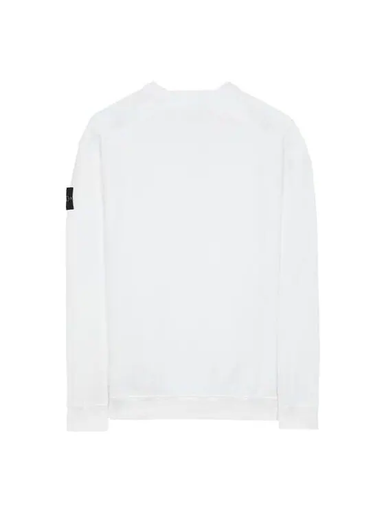 Свитер crewneck sweatshirt 'white' Stone Island — изображение 2 из 2, белый