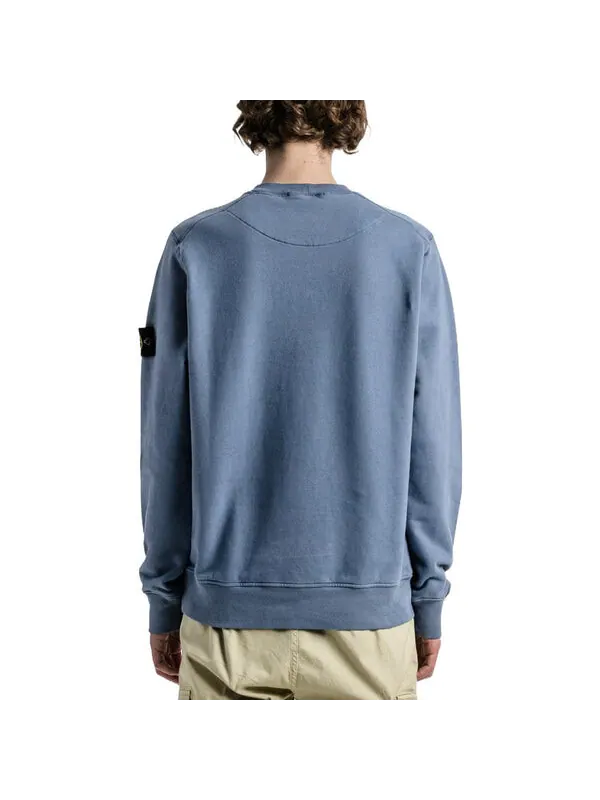 Толстовка garment dyed felpa sweatshirt 'blue' Stone Island — изображение 4 из 4, синий