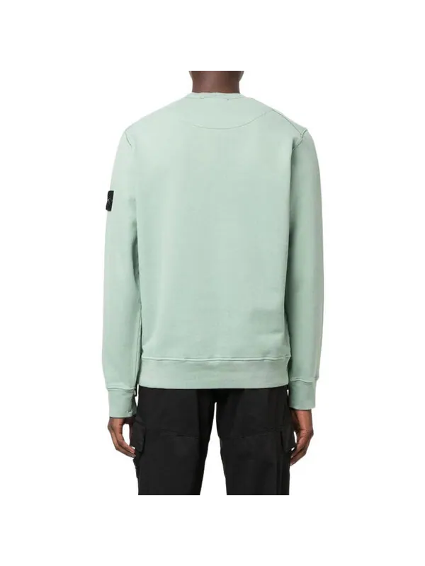 Толстовка logo patch sweatshirt 'green' Stone Island — изображение 4 из 4, зеленый