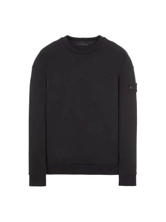 Толстовка ghost crewneck sweatshirt 'black' Stone Island — изображение 1 из 4, черный