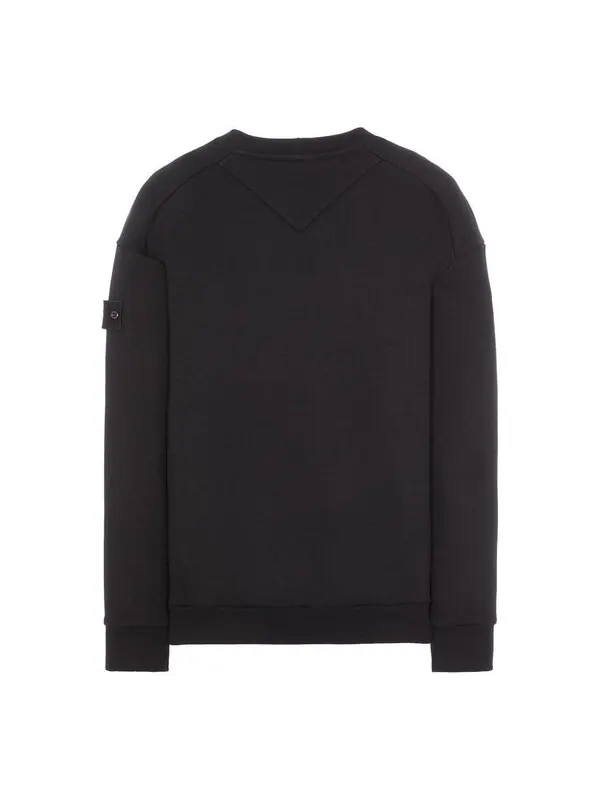 Толстовка ghost crewneck sweatshirt 'black' Stone Island — изображение 2 из 4, черный