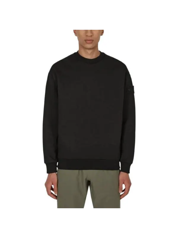 Толстовка ghost crewneck sweatshirt 'black' Stone Island — изображение 4 из 4, черный