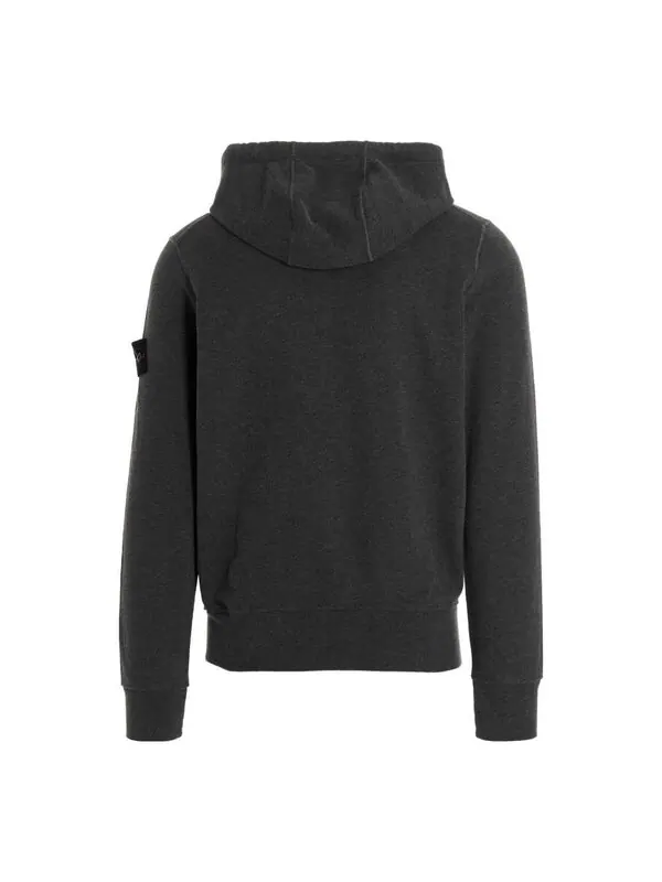 Куртка patch hoody jacket 'dark grey' Stone Island — изображение 2 из 2, серый