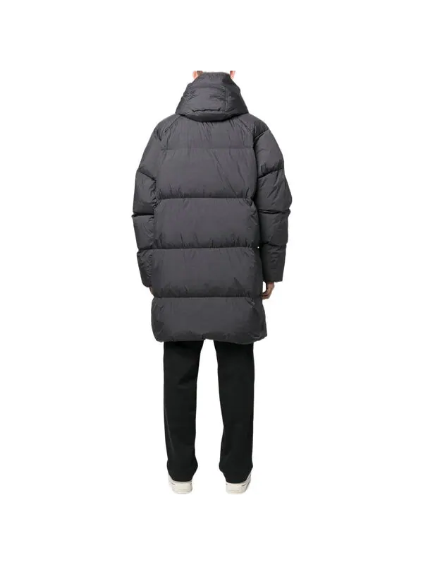 Куртка crinkle reps long down coat 'black' Stone Island — изображение 4 из 4, черный