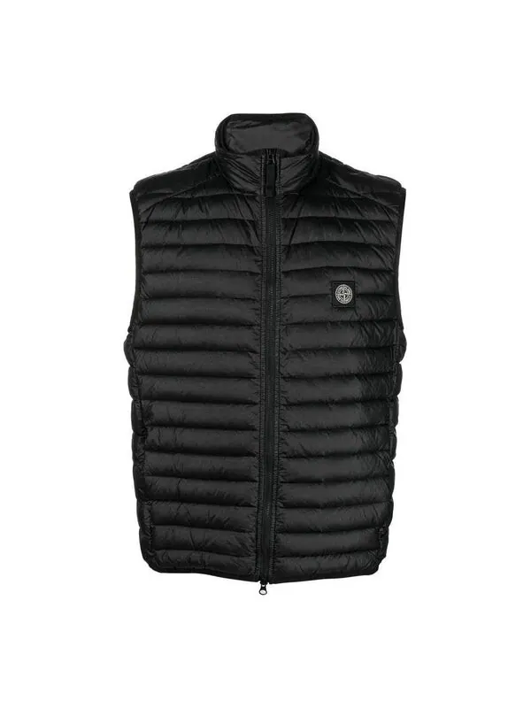 Жилет patch nylon down vest 'black' Stone Island — изображение 1 из 4, черный