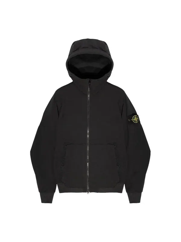 Куртка soft shell hooded jacket 'black' Stone Island — изображение 1 из 4, черный