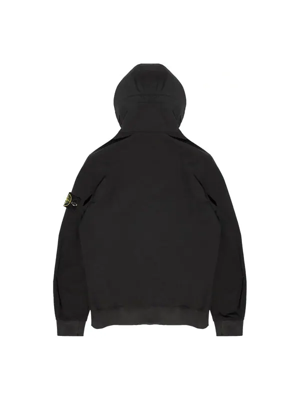 Куртка soft shell hooded jacket 'black' Stone Island — изображение 2 из 4, черный