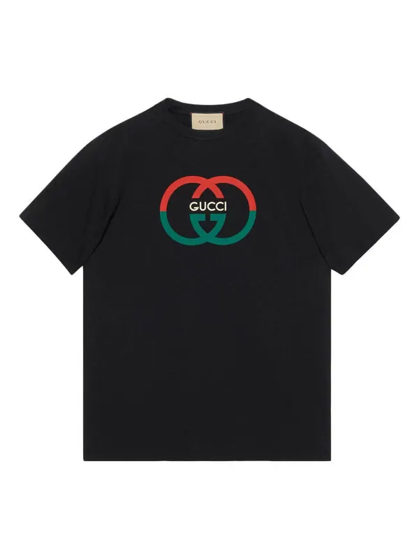 Футболка Gucci Cotton Jersey Printed T-Shirt — изображение 1 из 4, черный