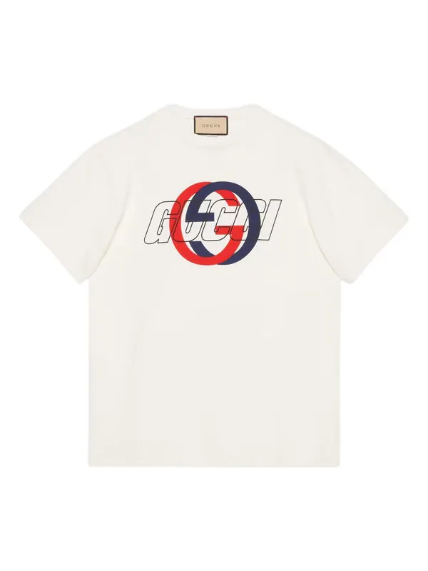 Футболка Gucci Cotton Jersey Printed T-Shirt — изображение 1 из 4, белый