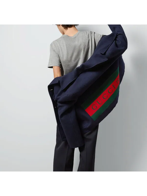 Футболка Gucci cotton jersey printed t-shirt, серая — изображение 4 из 4, серый
