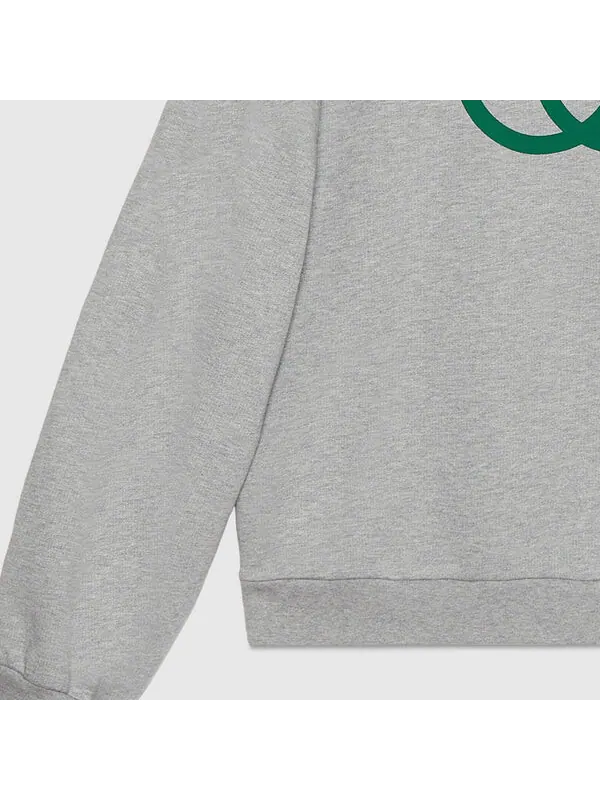 Свитшот Gucci Cotton Jersey Printed Sweatshirt — изображение 4 из 4, серый