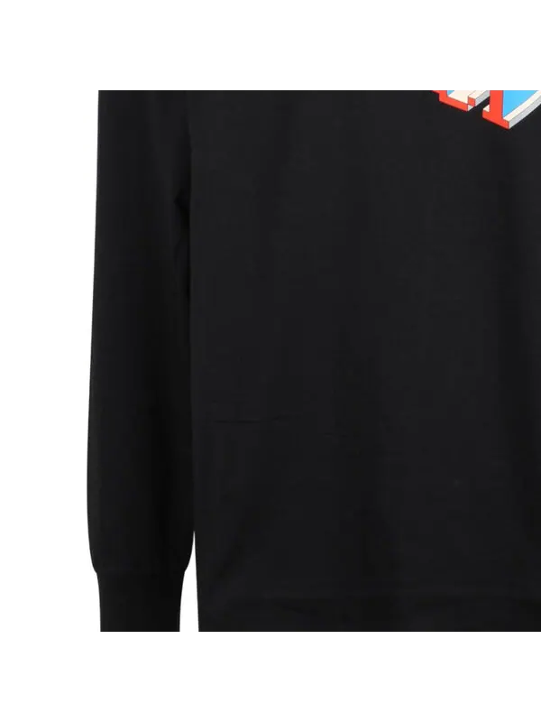 Футболка Gucci Cotton Jersey Long Sleeve T-shirt — изображение 3 из 4, черный