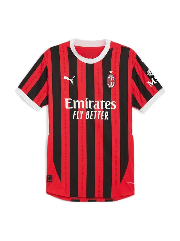 Спортивная футболка ac milan 24/25 authentic home football jersey 'red black' Puma — изображение 1 из 2, красный/черный
