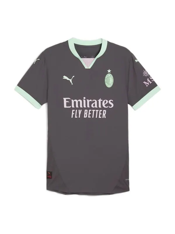 Спортивная футболка ac milan 24/25 authentic third soccer jersey 'grey mint' Puma — изображение 1 из 2, серый