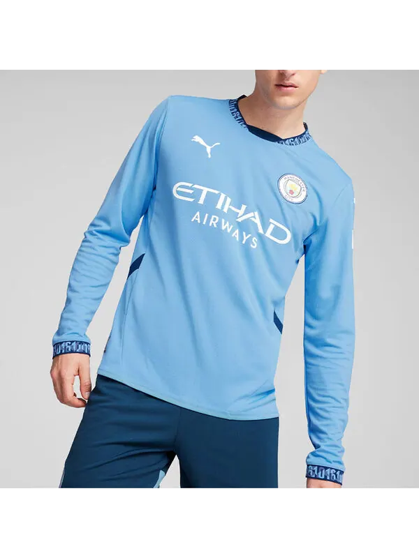 Спортивная футболка manchester city 24/25 home long sleeve jersey 'blue white' Puma — изображение 4 из 4, синий/белый