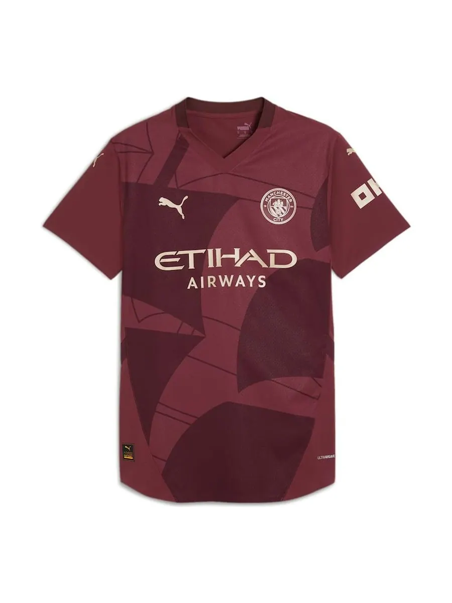Джерси PUMA Manchester City 24/25 Authentic Third Football Jersey 'Dark Jasper' — изображение 1 из 2, бордовый