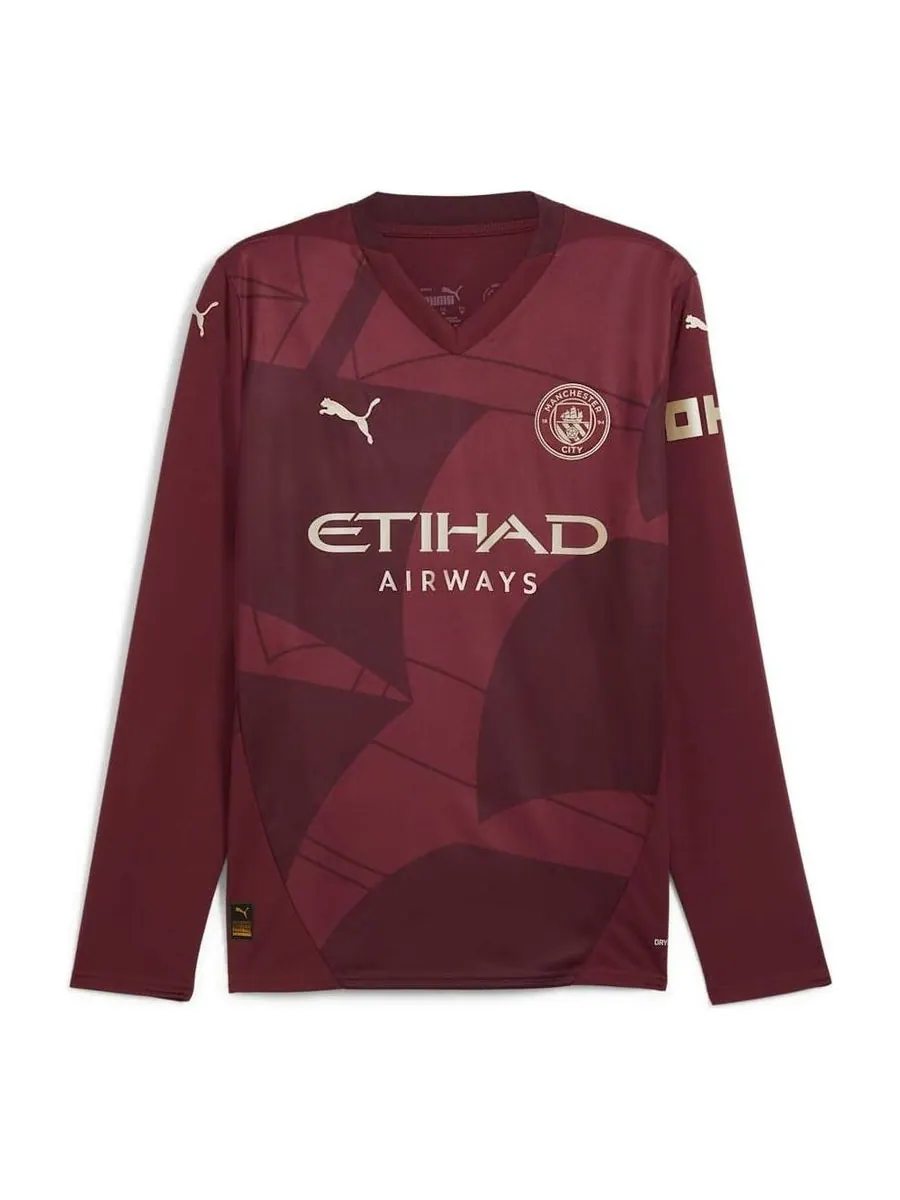 Джерси Puma Manchester City 24/25 Away LS Jersey 'Red' — изображение 1 из 2, бордовый
