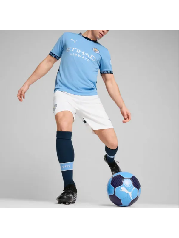 Шорты manchester city 24/25 shorts 'white black' Puma — изображение 3 из 3, белый/черный