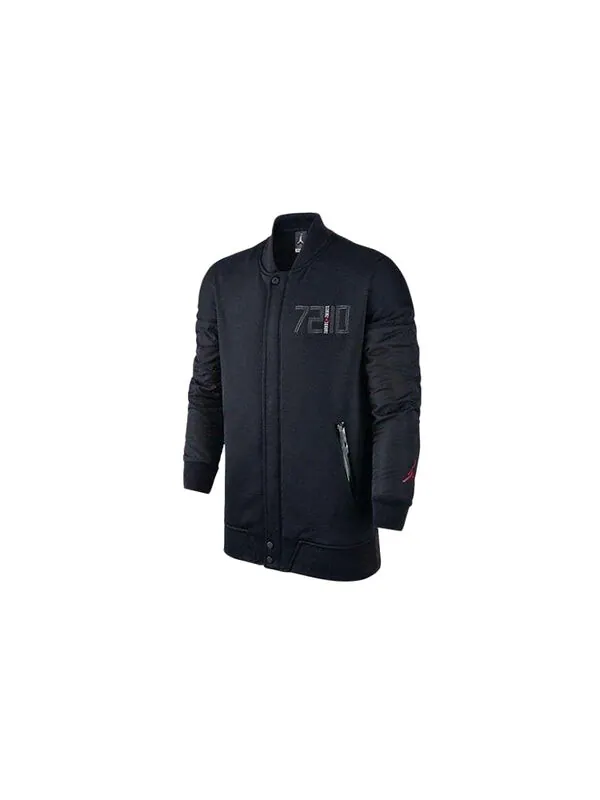Куртка Air Jordan Numeric Pattern Casual Sports Jacket Black — изображение 2 из 2, черный