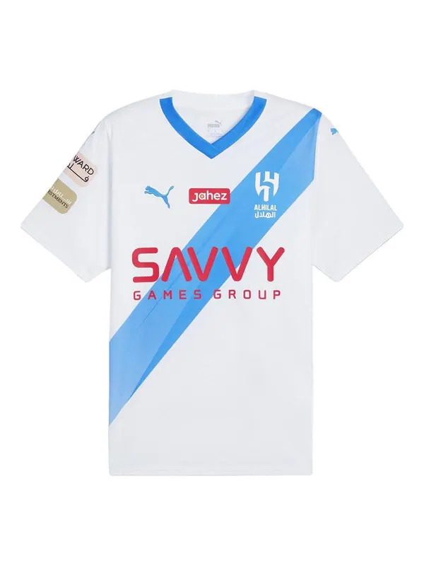 Спортивная футболка al hilal sfc neymar jr. away replica football jersey 'white' Puma — изображение 1 из 2, белый/синий