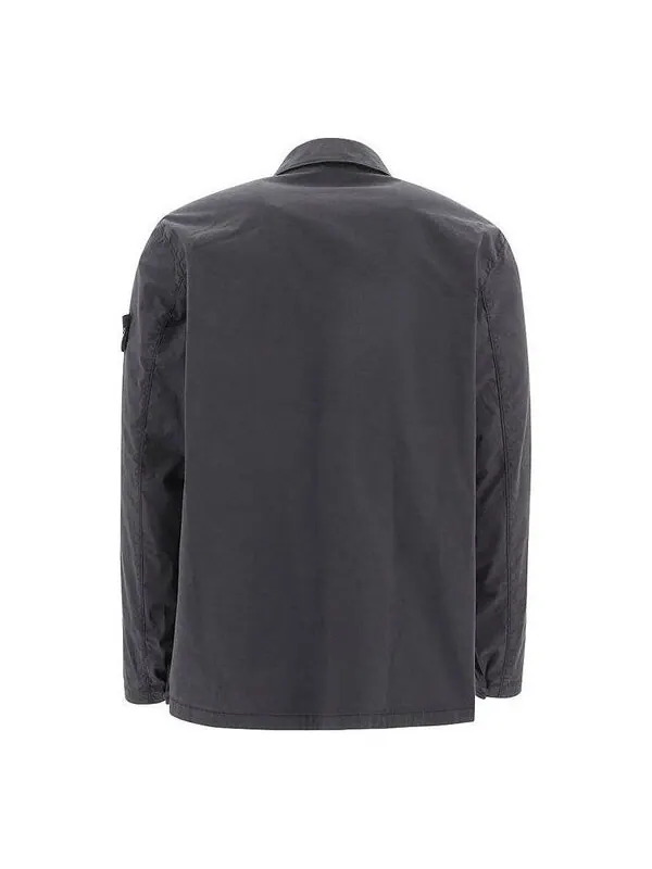 Куртка stretch overshirt 'charcoal' Stone Island — изображение 2 из 2, черный
