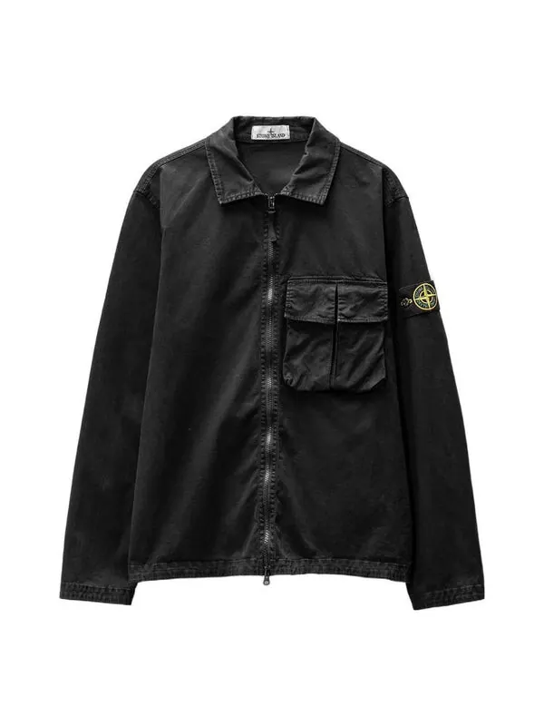 Куртка overshirt 'black' Stone Island — изображение 1 из 4, черный