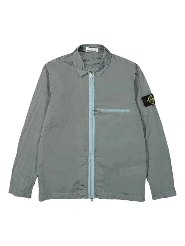 Куртка compass patch zip up jacket 'sky blue' Stone Island — изображение 1 из 2, синий