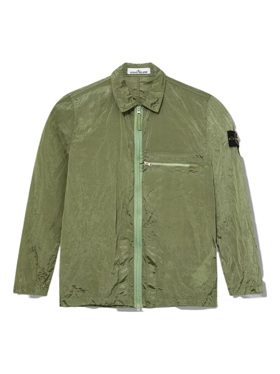 Куртка STONE ISLAND Compass Patch Zip Up Jacket 'Sage' — изображение 1 из 2, зеленый