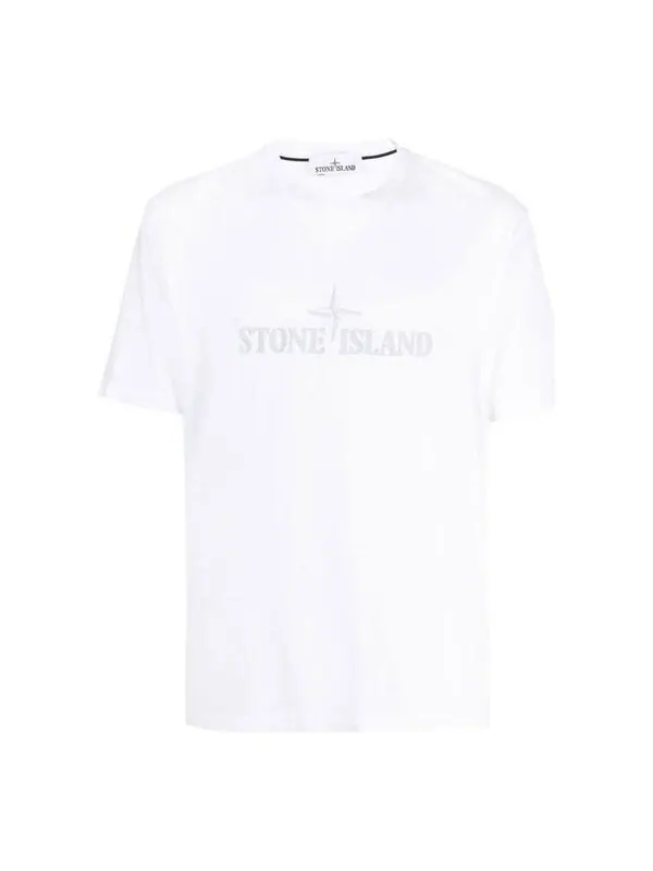 Футболка stitches logo t-shirt 'white' Stone Island — изображение 1 из 3, белый