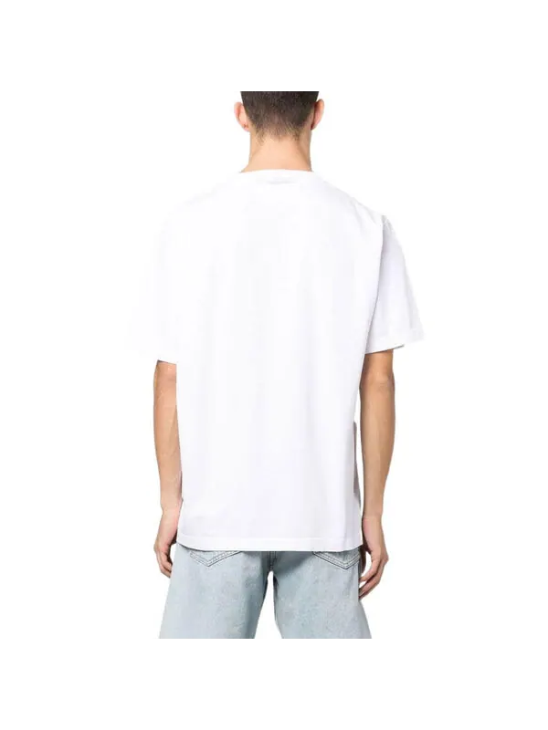 Футболка stitches logo t-shirt 'white' Stone Island — изображение 2 из 3, белый