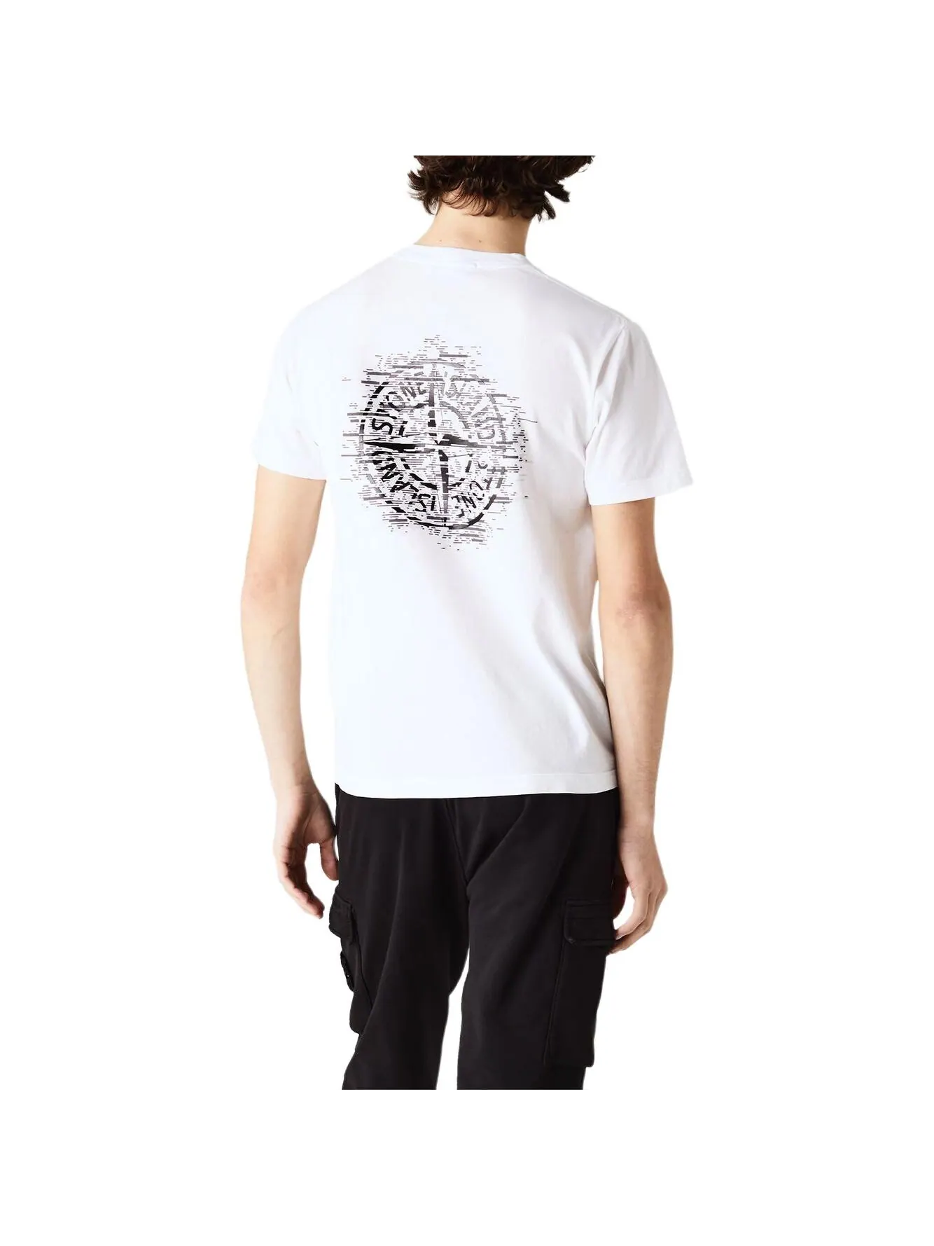 Мужская футболка Stone Island Cotton Logo print — изображение 4 из 4, белый