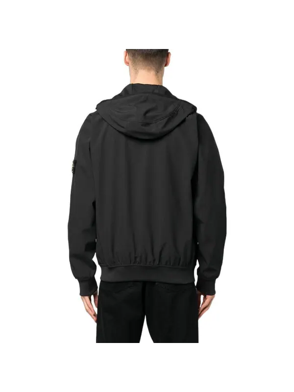 Куртка light soft shell jacket 'black' Stone Island — изображение 2 из 4, черный
