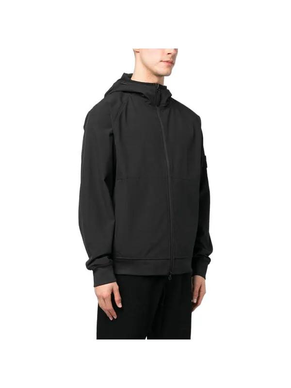 Куртка light soft shell jacket 'black' Stone Island — изображение 3 из 4, черный