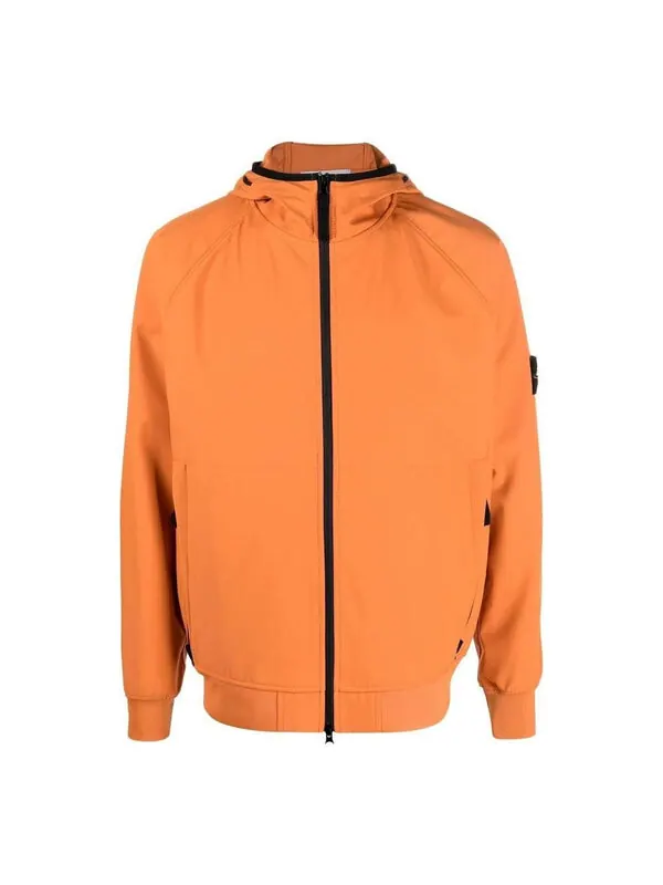 Куртка light soft shell-r hooded jacket 'sienna' Stone Island — изображение 1 из 3, оранжевый