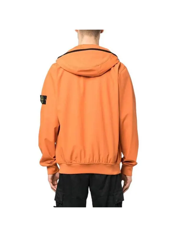Куртка light soft shell-r hooded jacket 'sienna' Stone Island — изображение 2 из 3, оранжевый