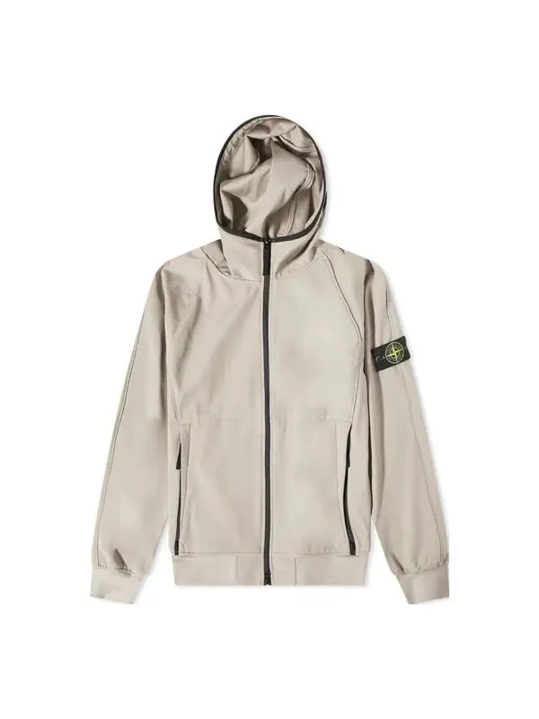 Куртка light soft shell-r hooded jacket 'dove grey' Stone Island — изображение 1 из 3, серый