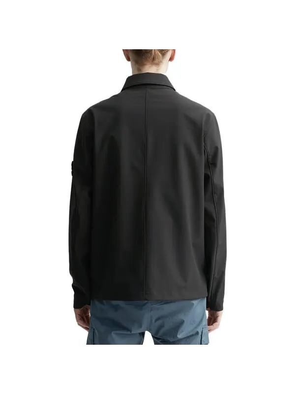 Куртка light soft shell-r jacket 'black' Stone Island — изображение 4 из 4, черный