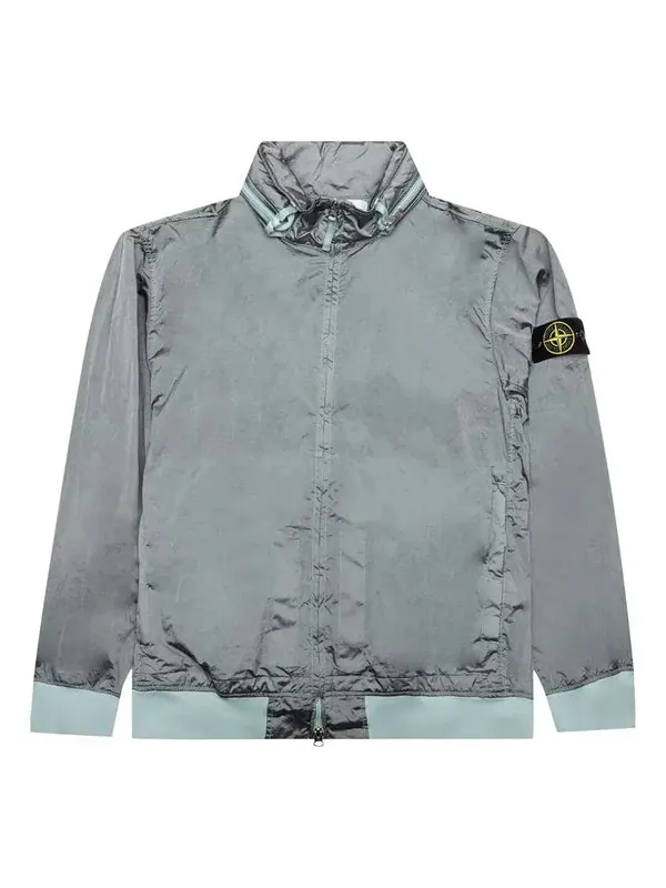 Куртка waffen patch foldable hooded zip up jacket 'sky blue' Stone Island — изображение 1 из 2, синий