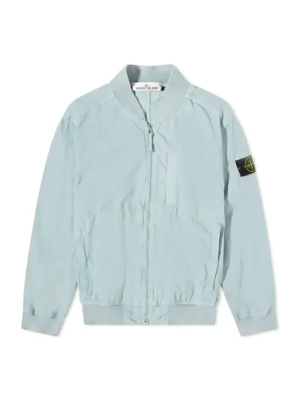 Куртка cupro cotton twill bomber jacket 'sky blue' Stone Island — изображение 1 из 4, синий