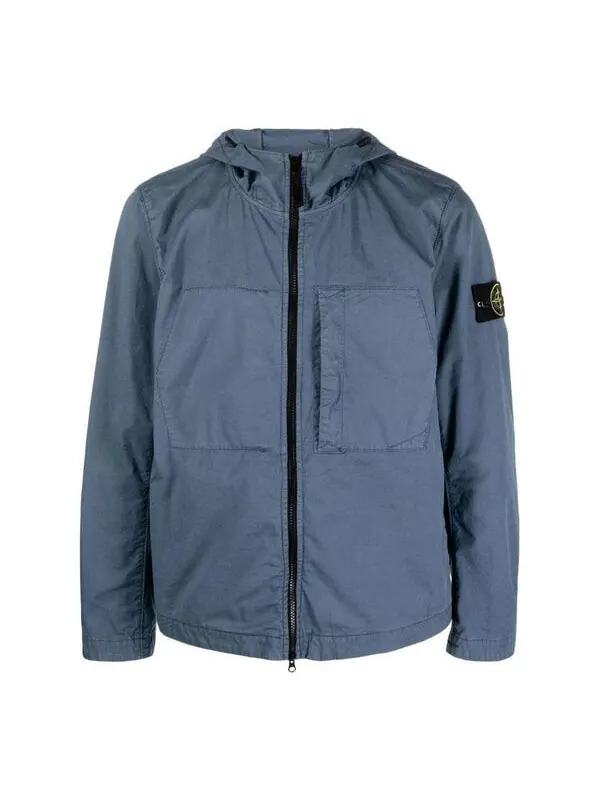 Куртка twill stretch tc hooded jacket 'dark blue' Stone Island — изображение 1 из 3, синий