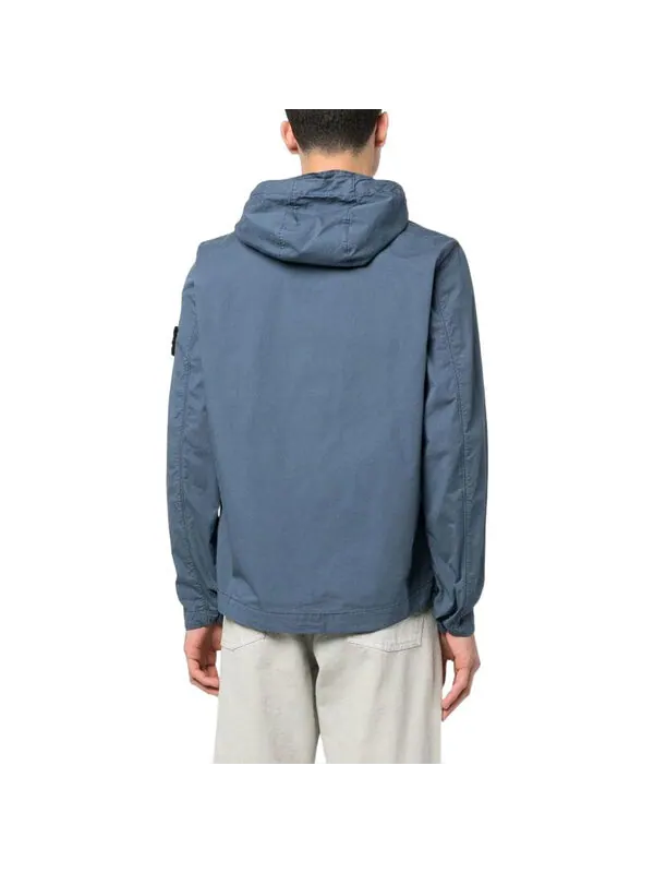Куртка twill stretch tc hooded jacket 'dark blue' Stone Island — изображение 2 из 3, синий