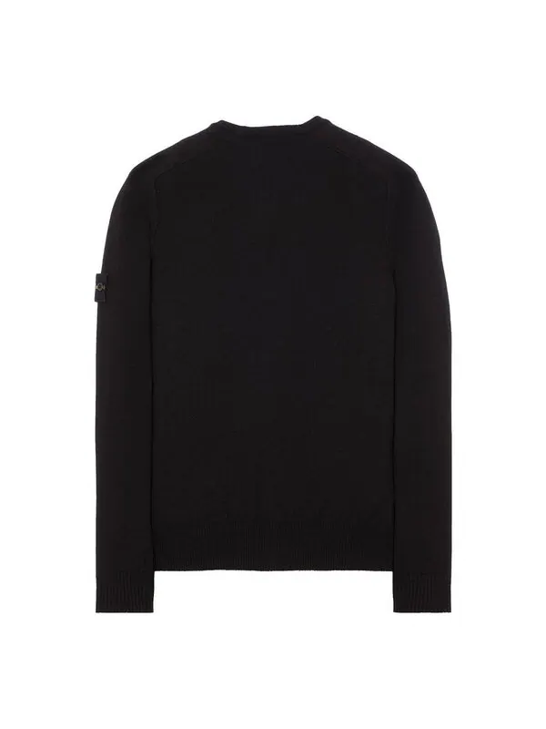 Свитер raw hand cotton knitted cardigan 'black' Stone Island — изображение 2 из 3, черный