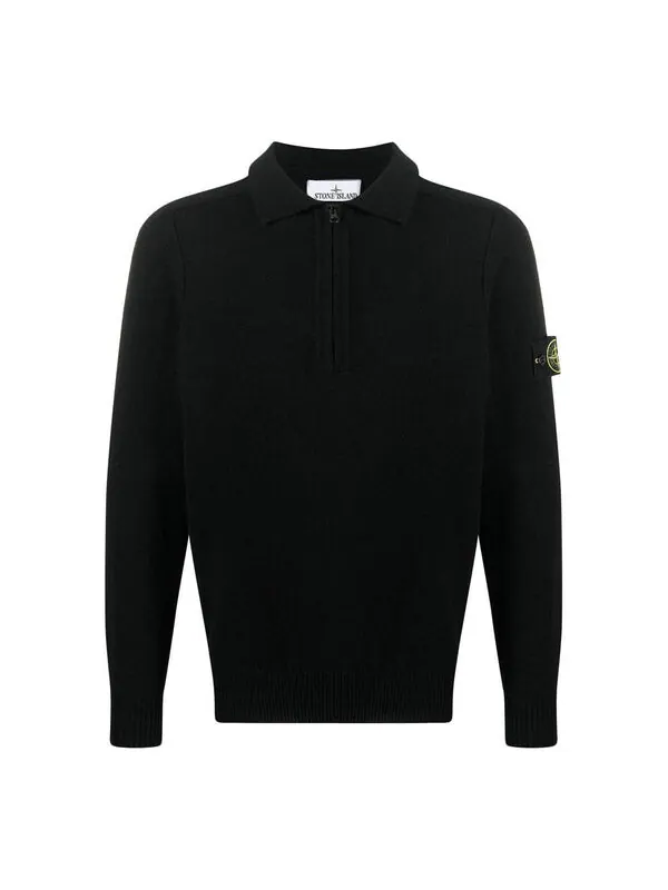 Свитер patch sweater 'black' Stone Island — изображение 1 из 4, черный