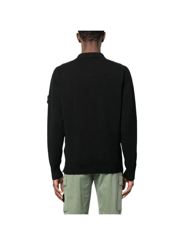 Свитер patch sweater 'black' Stone Island — изображение 3 из 4, черный