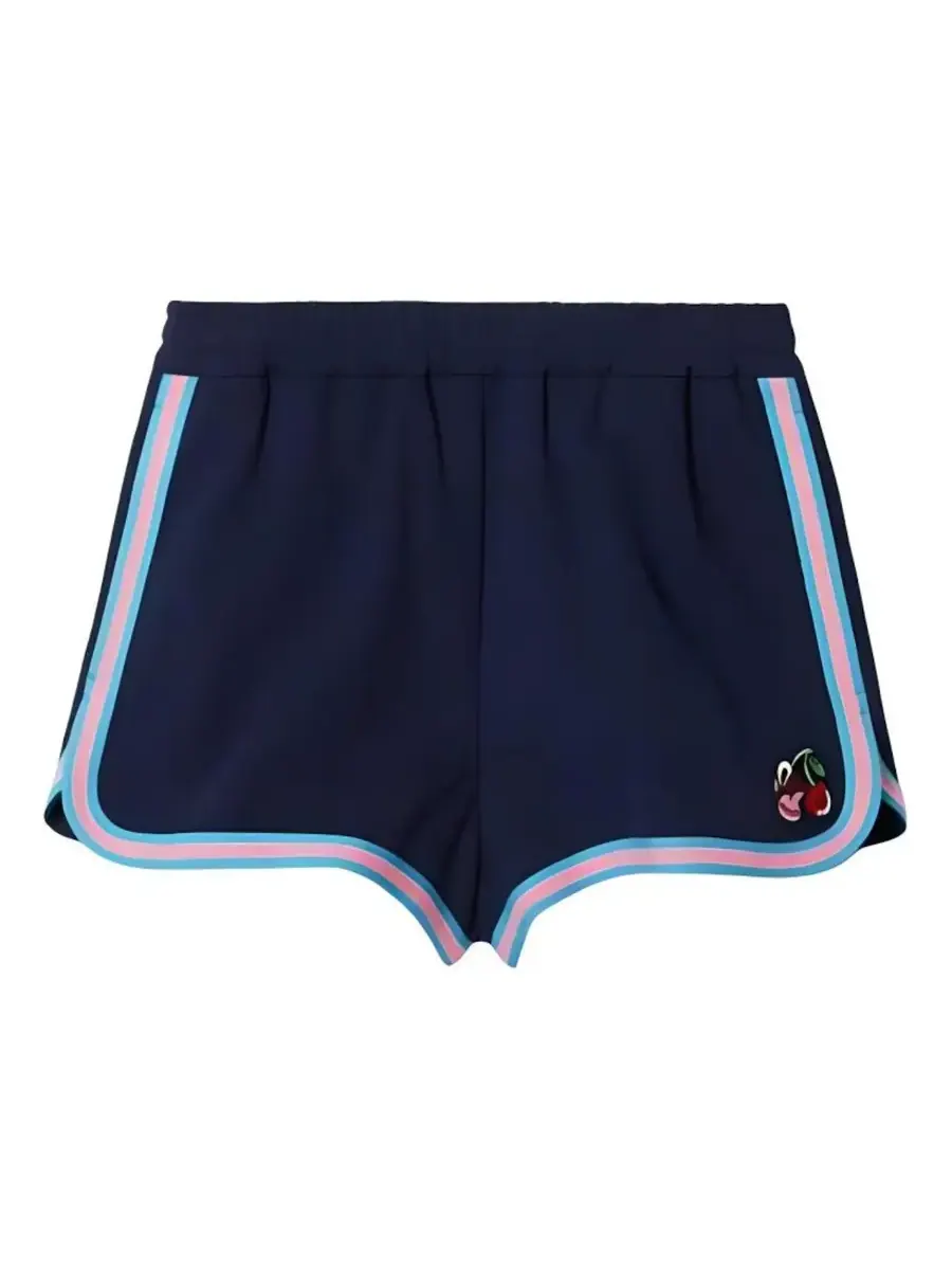 Спортивные шорты Gucci Cotton Piquet Shorts, из хлопка пике — изображение 1 из 1, синий